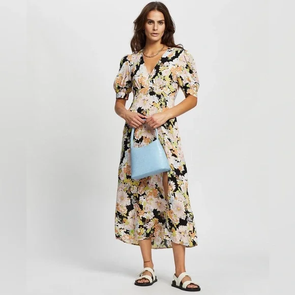 Topshop floral 70s midi dress Topshop floral 70s midi dress
